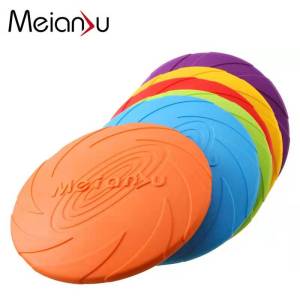 Meianju Dog Frisbee ToyPet Training Cyber Rubber Flying Saucer Interactive ToysFloating Water Dog Toy Suitable for Small Medium or Large Dogs Outdoor Flight1pcs