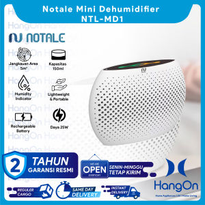 Notale Mini Dehumidifier Portable Air Dryer Serap Kelembapan Rechargeable Battery Dry Humidifier Kapasitas 150ml NTL-MD1