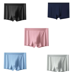 Của nam giới thoáng khí mùa hè nhanh khô boxer tóm tắt với Lụa băng thông gió và u hình dạng Pouch đồ lót quần short quần lót