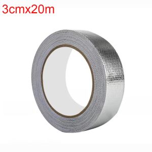 SQMETR 5/10/20M Fiberglass Aluminum Foil Tape High Temperature Self-Adhesive Aluminum Foil Tape Silver Duct Tape
