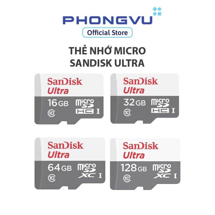Thẻ nhớ Micro Sandisk Ultra (32/64/128GB) - Bảo hành 60 tháng | Lazada.vn