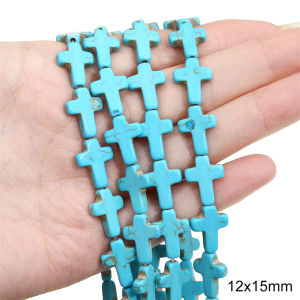 1 St/ ถุง Blue Howlite Turquoises Star ผีเสื้อใบไม้กระโหลกลูกปัดหินสำหรับสร้อยคอ DIY สร้อยข้อมือเครื่องประดับ