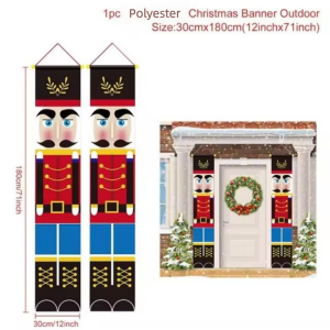 Christmas Couplet Hanging Door&Window Banner Santa Claus Snowman Elk Xmas Home Decoration