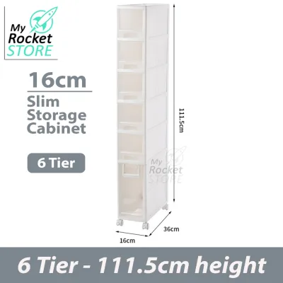 Slim Storage Cabinet - Space Saving / Kitchen / Bathroom / Living Room / Organizer / Drawer