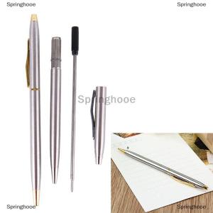 [COD] Springhooe 1pc Metal Ballpoint Pen Stationery Stainless Steel Rod Rotating Pen Ballpen