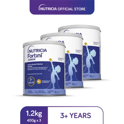 Fortini Junior 3+ Energy Nutrient Dense Oral Nutrition Supplement for Dietary Management of Malnutrition for Children Above 3 Years Old 1.2kg (400g x 3)