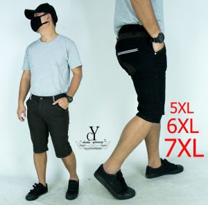 CY 8378 BLACK/DARK GREY MAN CASUAL PLUS BIG SIZE BESAR SHORT PANT 7XL 8XL