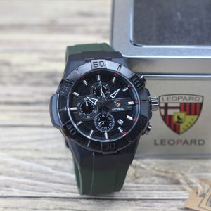 Jam tangan Pria Leopard 8830 tanggal chrono aktif analog tali rubber original