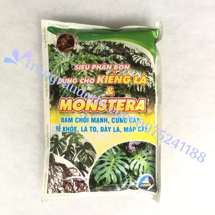 Phân bón cây kim tiền lưỡi hổ cau cảnh trầu bà Monstera.... phân bón ...
