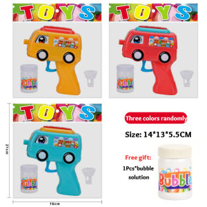 Cartoon Bubble Gunner for kids Bubble Toys Blaster Party Toys Kids with liquid Christmas Gifts