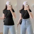 Buy 1 Get 2 Free (Total 3 pcs) Korean Sexy Double Lined Women's Tops Basic Casual double lining. 