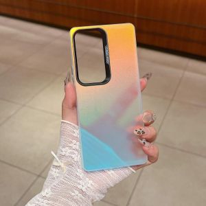 Soft Case Hybird Imd Silver Plate Hologram Plain Aurora Warna Warni Kompatibel Untuk Samsung Galaxy A06 A06s A16 A26 A36 A56 A05 A05s A15 A25 A35 A55 M15 M35 M55 4G 5G
