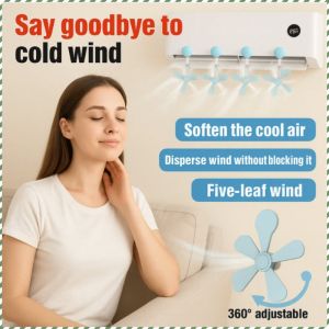 Air Conditioning Fan Comfort Instantly on Strong Suction Cups Air Conditioning Vent Silent Bearing