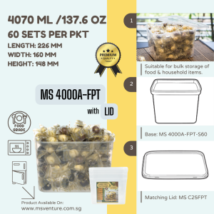 {MSV-WS} Premium Oval & Rectangle Microwavable Plastic Trays & Tubs (1950ml-4280ml) Anti Leak Durable BPA Free MS F1950 MS F2950 MS 3300A MS 4000A MS SQ4000