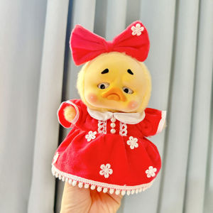 [Baby clothes only] Annoying duck plush series baby clothes small yellow duck doll clothes Christmas snowflake dress cute.