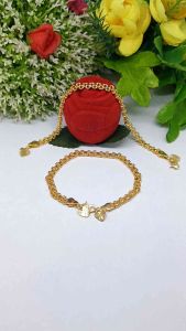 Gelang Rantai HOLU Titanium Gold Perhiasan Fashion Terbaru Anti Luntur
