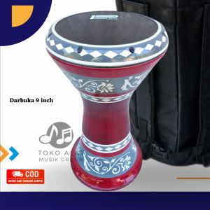 Darbuka 9 inch full set murah Original asli  darbuk Rebana Hadroh Banjari Dumbuk Marawis Dumbuk Calty Darbuk kendang anak kecil