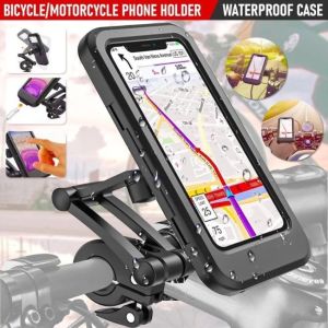 Waterproof Riding Phone Mount Holder for Motorcycle Bike TPU Touch Screen Waterproof Case Cellphone Holder 360° Adjustable M3 Phone Case Handlebars Stand