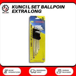 Kunci L Set Ballpoint 9 PCS CPT National Hex Key Biasa & Panjang 1-10MM