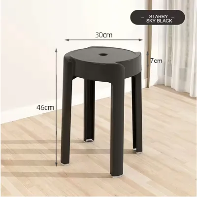 MYHOME Plastic Chair Stackable Thickened Nordic Style Plastic Stool Dining Chair Study Chair Living Room Simple Chair