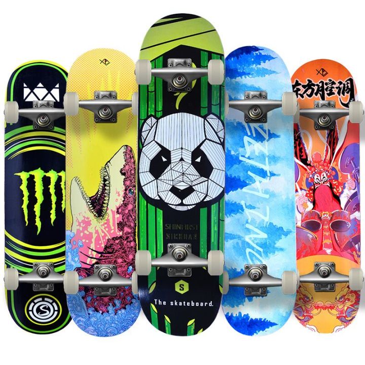 Ready stock Skateboard 80*20cm Complete skateboards for Kids Youths ...