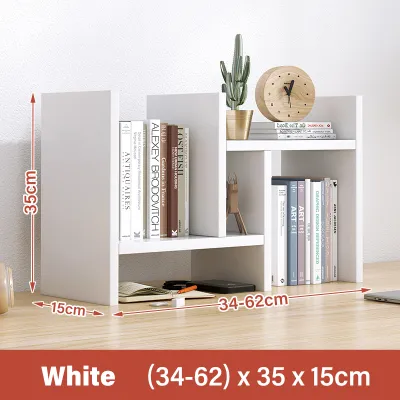Desktop Bookshelf Organizer Office Desk Storage Rack Dormitory Study Table Multi Layer Small Shelf Divided Rack Bookcase Space Saving Multifunctional Home Organization Shelf For Stationery And Books