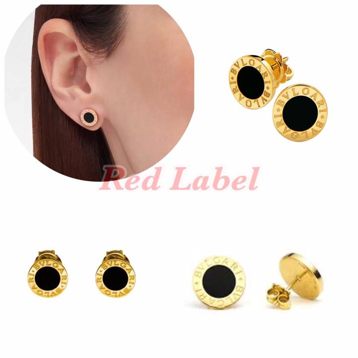 Bvlgari earrings deals black and gold