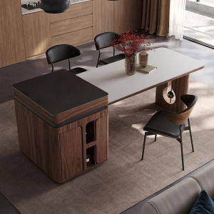 👍Island Table(FREE DELIVERY&INSTALL) Type 621 Dining Island Table TOP Sintered Stone 170 Extends 220cm