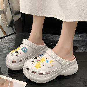 LHSunday ใหม่ล่าสุด 🌤 รองเท้าแตะแฟชั่น รองเท้าแตะแบบสวมหัวโต พื้นสุดนิ่ม แถมตัวติดอวกาศ โคตรคุ้ม 😋