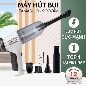 Máy Hút Bụi Cầm Tay Không Dây Nhật Bản TAMASHIO 6 Đầu Hút Máy Hút Bụi mini Ô Tô Giường Nệm Lông Chó Mèo - Bảo Hành 12 Tháng