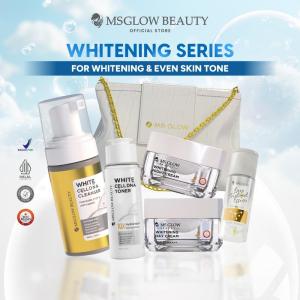 MS Glow Paket Whitening Series New - Paket Wajah MS Glow Untuk Kulit Kusam
