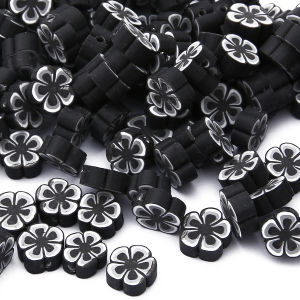 30 Cái/lốc 10X4Mm Hoa Đầy Màu Sắc Shape Mềm Gốm Hạt Polymer Clay Spacer Hạt Cho Trang Sức Làm DIY Phụ Kiện Vòng Đeo Tay