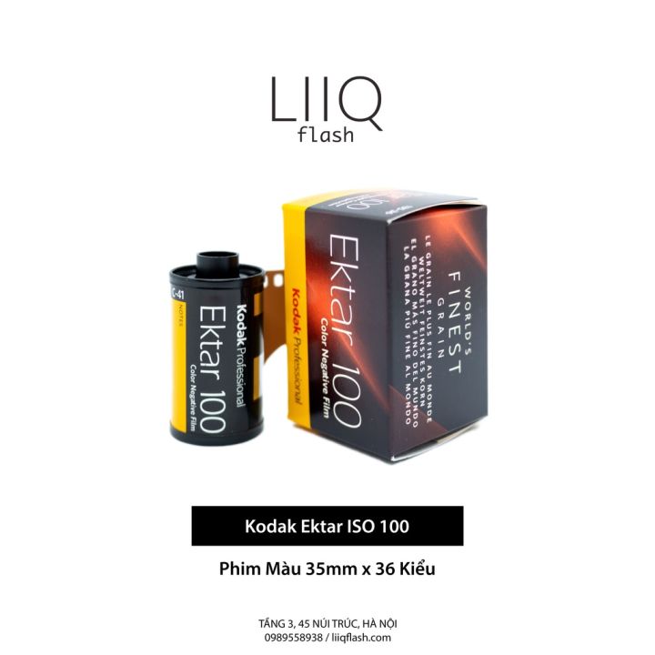 Phim Kodak Ektar ISO 100, Màu Color, 135/35mm x 36 Kiểu, In Date