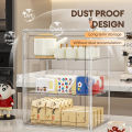 Transparent Toy Storage Box Magnetic Storage Box Acrylic Display Case Mug Storage Organizer Desk Storage Stackable Magnetic Dustproof Box Water Cup Storage Rack. 