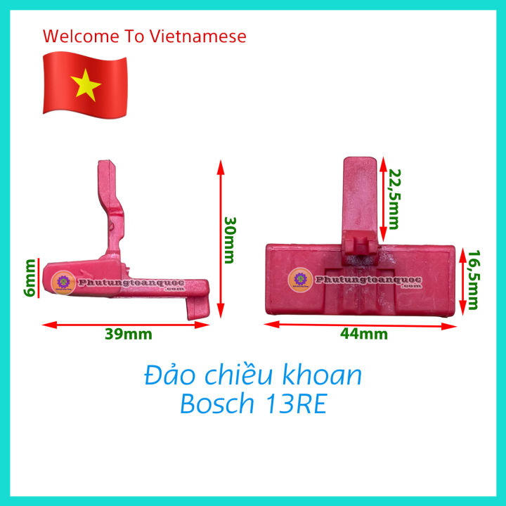 Cần Đảo Chiều Máy Khoan Chính Hãng Bos 13RE Hoặc Máy TQ Cùng Kích Thước Như Trên Hình Ảnh