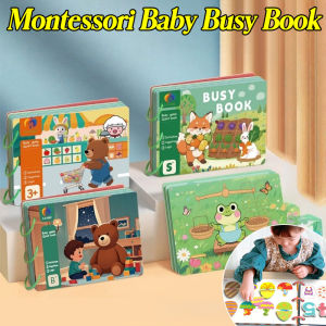 Montessori Baby Busy book for Toddlers Sensory Toys with Hook Loop Sticker Early Learning Educational Game 3-6 Years