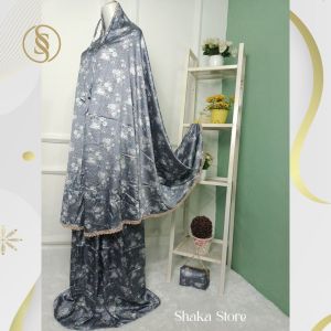 Mukena Dewasa Silk Premium Travel model 2in1 | Mukena Armani Renda | Armani Silk Premium Motif