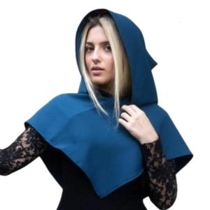 Mũ trùm đầu Thời Trung Cổ Halloween áo choàng trùm đầu ngắn cosplay Poncho cho phụ nữ nam đóng vai phụ kiện trang phục
