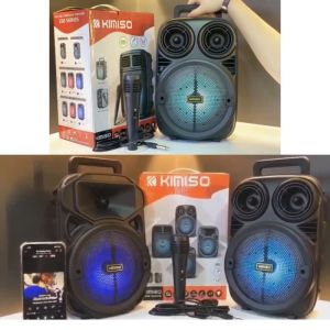 Speaker Bluetooth Karaoke Portable KIMISO QS 3381 + Free Mic Ukuran 65" Inch