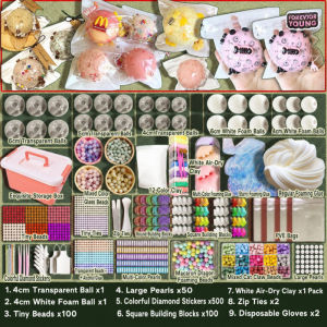 Diy Mochi Squishy Ball Making Kit Handmade Noise Ball Fillers Stress Relief Squeeze Toy Set