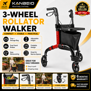 SG Inventory | Ultra-Light Aluminum Folding Walker with Dual Braking & Height Adjustment - 100kg Capacity