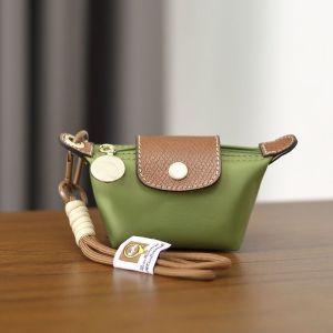 ASRV Cute Mini Nylon Coin Purse with Keychain for Women Portable Wallet for Cards and Earphones