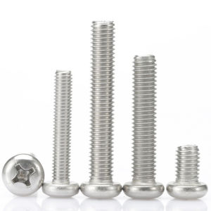 M6 M8 M10 304 Stainless Steel Cross Round Phillips Pan Head Screw Bolt Phillips Screws