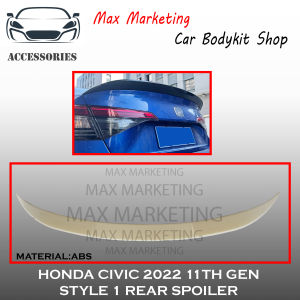 HONDA CIVIC 11TH GEN 2022 STYLE 1 REAR SPOILER TRUNK SPOILER ABS SKIRT LIP BODYKIT