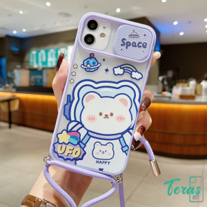 TA Case casing Slingcase Slide Kamera Karakter Tali Lanyard Sling Karakter SS197 Casing Realme C2 Realme 5 C3 5i 5s Realme c12 Realme narzo 30a Realme c15 Realme C17 Realme 7i