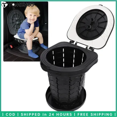 TOMSHOO Có thể thu vào Nhà vệ sinh di động Có thể gập lại Có thể điều chỉnh độ cao Cắm trại Nhà vệ sinh Bô di động dành cho Người lớn Trẻ mới biết đi Xe cắm trại Du lịch