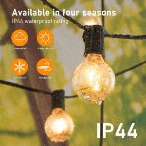 48FT Fairy String Light G40 LED Light Party Garland String Light Warm White 25 Clear Vintage Bulbs Decorative Outdoor Backyard