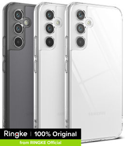 Ringke Fusion Compatible with Samsung Galaxy A54 5G Case Transparent Hard Back Shockproof TPU Bumper Cover with Wrist Strap