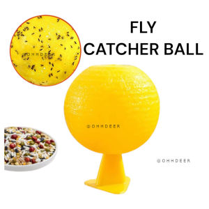 OHHDEER Fruit Fly Trap Fruit Flies Sticky Fruit Fly Ball Multifunction Catcher Flies Citrus Shape
