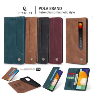 Flip Case Xiaomi Redmi Note 12 Pro 5G - Note 12 - Note 11 Pro 5G / 4G - Note 11 - Note 10 Pro - Note 10 4G / 10S - Xiaomi Mi 10T / 10T Pro - Mi 11T / 11T Pro - 12T 5G - Xiaomi 12 - 12 Pro - Xiaomi 12 Lite Premium Leather Retro Case Magnetic POLA